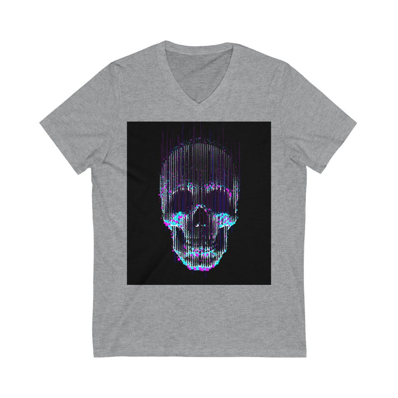 Colorful Skull Unisex V-Neck T-shirt