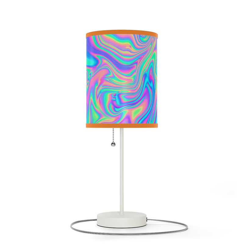 Psychedelic Lamp on a Stand, Psychedelic Night Light, Indoor Table Lamp, Custom Photo Night Light, Bedside Lamp