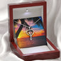 Heart Shaped Stethoscope Necklace With Cable Chain In Lighted Mahogany Style Luxury Box By Zena Minx