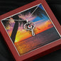 Heart Shaped Stethoscope Necklace With Cable Chain In Lighted Mahogany Style Luxury Box By Zena Minx