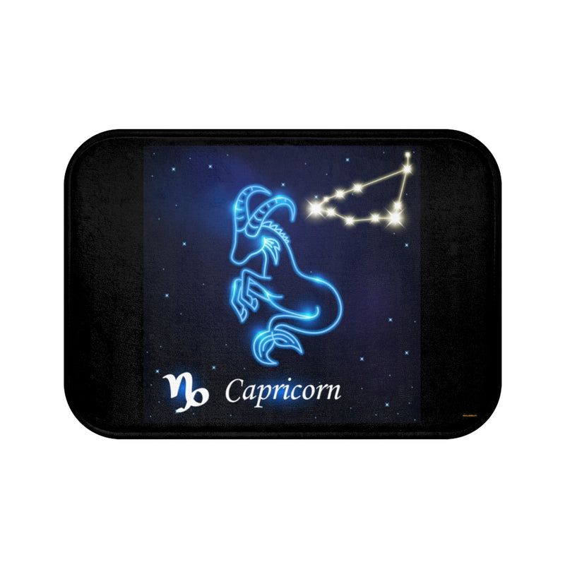 Capricorn Zodiac Bath Mat, Free Shipping, Powder Room Mat, Bathroom Rug, Rugs, Non Slip, Runner, Shower, 2 Sizes, Astrology, Horoscope