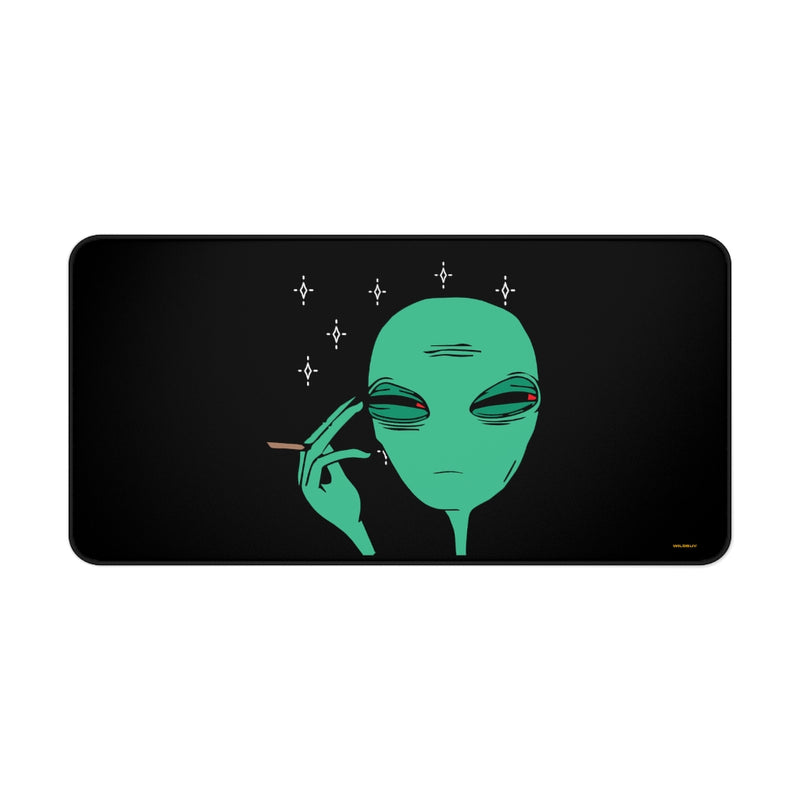 Aliens Smoke Weed Desk Mat, Free Shipping, Two Sizes, Large Deskmat, Gaming Mouse Pad, Mouse Pad For Gamers, Desk Pad, Cannabis
