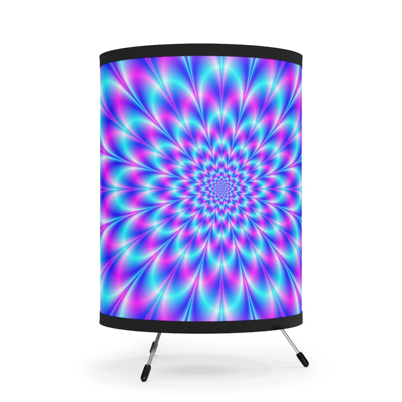 Boho Neon Night Light, Psychedelic Indoor Table Lamp, Custom Printed Lamp, Psychedelic Bedside Lamp,  Rave, Trippy, Boho Gift