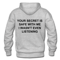 Your Secret Is Safe With Me Heavy Blend Adult Hoodie - heather gray