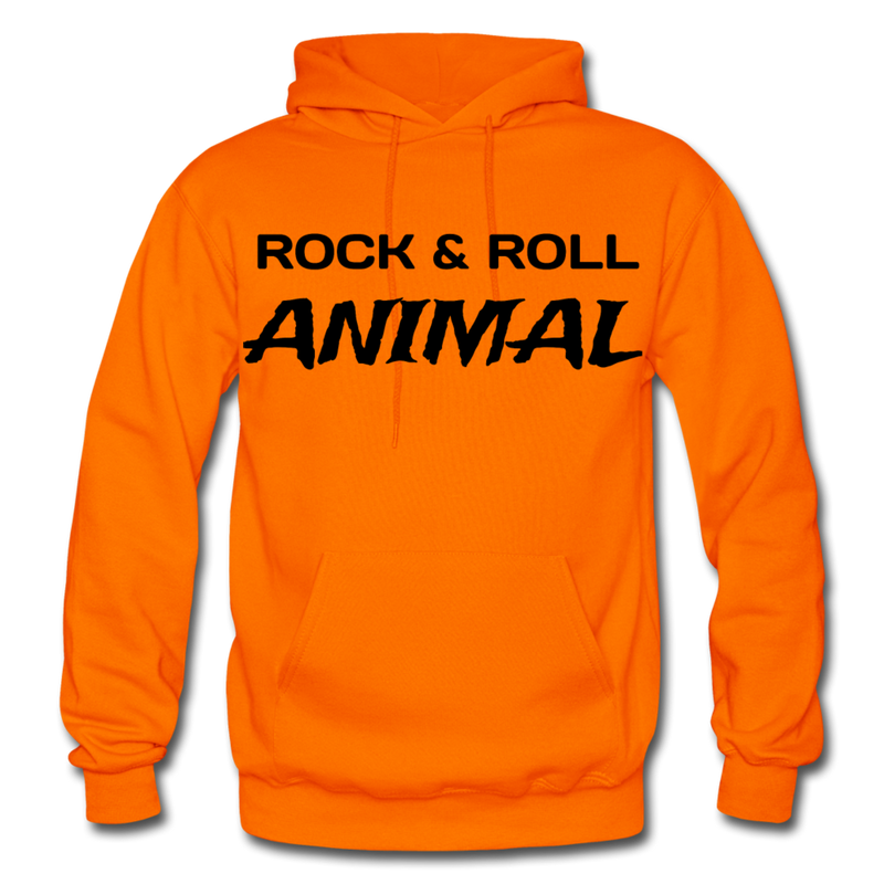 Rock & Roll Animal Heavy Blend Adult Hoodie - orange