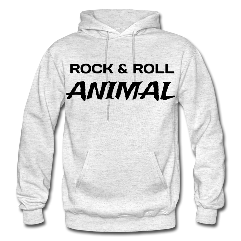 Rock & Roll Animal Heavy Blend Adult Hoodie - light heather gray