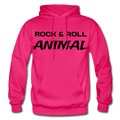 Rock & Roll Animal Heavy Blend Adult Hoodie - fuchsia
