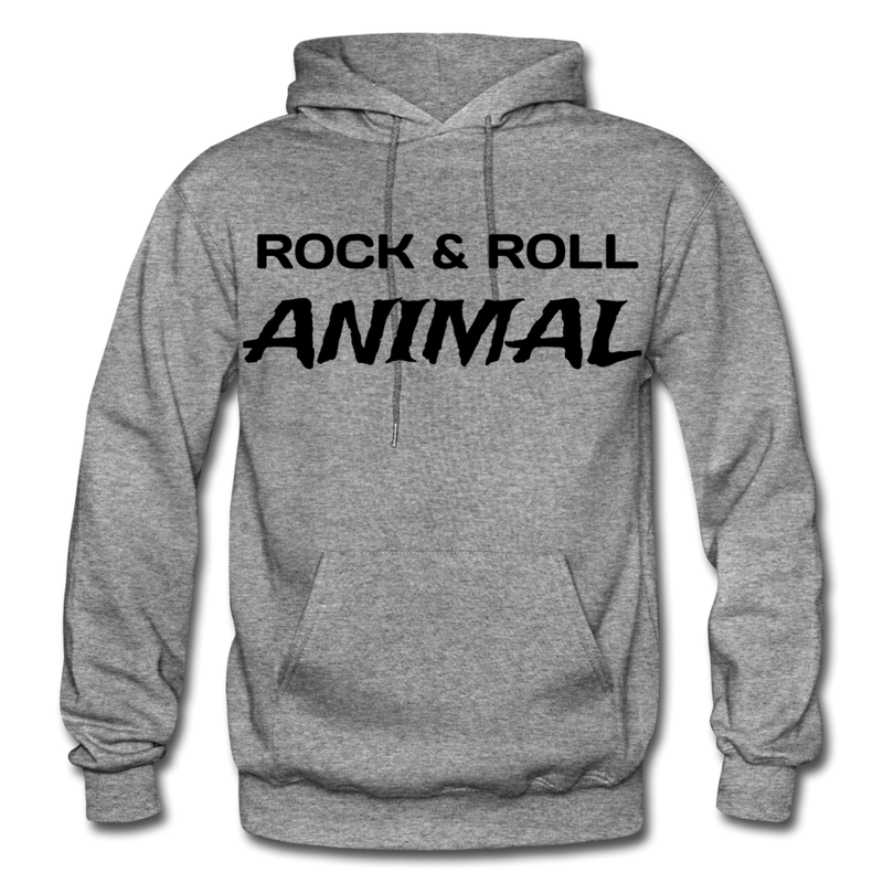 Rock & Roll Animal Heavy Blend Adult Hoodie - graphite heather
