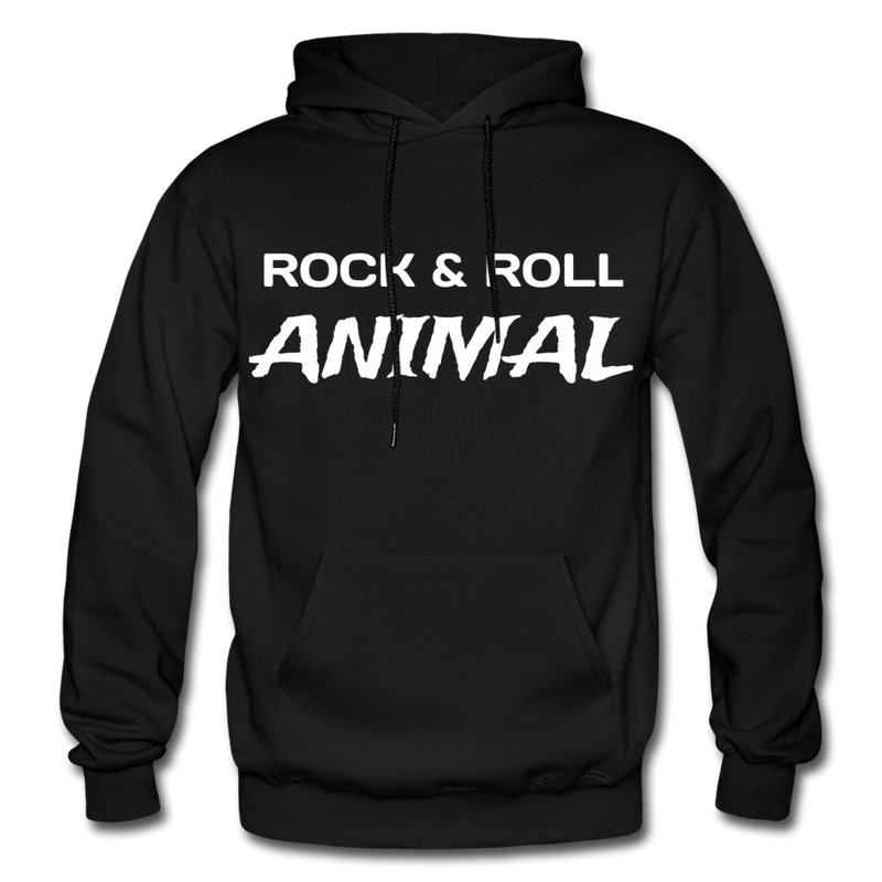 Rock & Roll Animal Heavy Blend Adult Hoodie - black