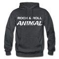 Rock & Roll Animal Heavy Blend Adult Hoodie - charcoal gray