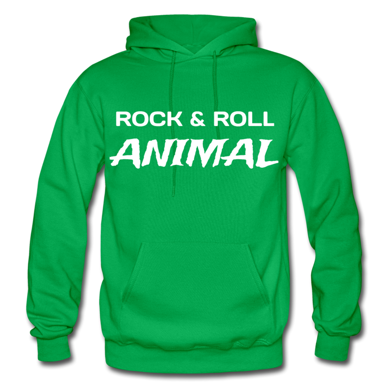 Rock & Roll Animal Heavy Blend Adult Hoodie - kelly green