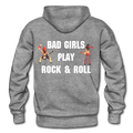 Bad Girls Play Rock and Roll Heavy Blend Adult Hoodie - graphite heather