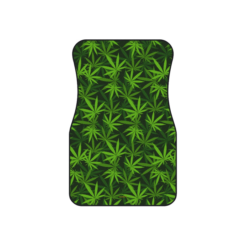 Marijuana Leaves Car Mats (2 Piece Front) Custom Car Mats, Free Shipping, Car Floor Mats, Truck Floor Mats, Auto Accessories