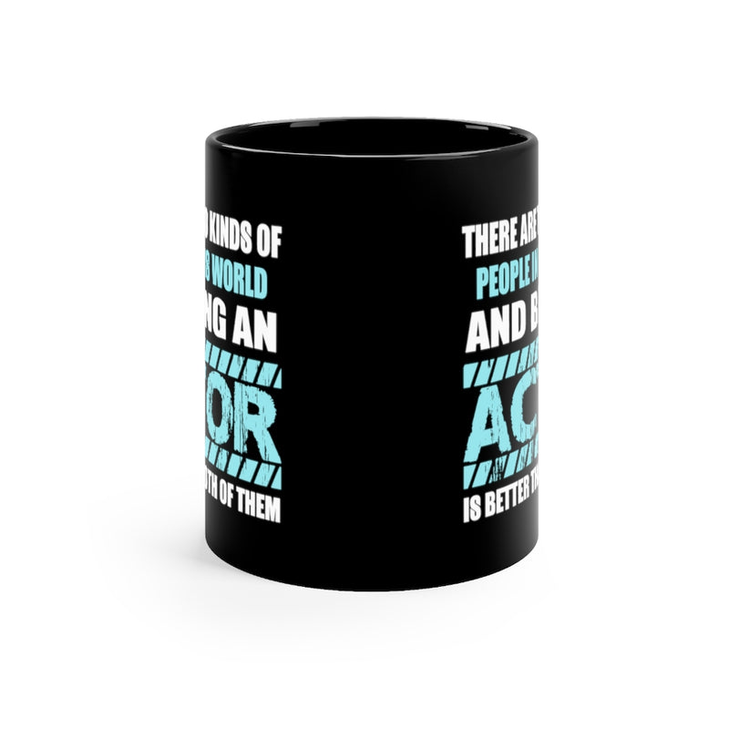 There Are Two 11oz Black Mug