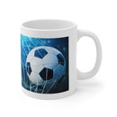 Scoring Goal Soccer 11oz White Mug