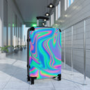 Boho Psychedelic Cabin Suitcase, Trippy Suitcase, Boho Rave Suitcase, Boho Modern Luggage, Psychedelic Carry On Bag