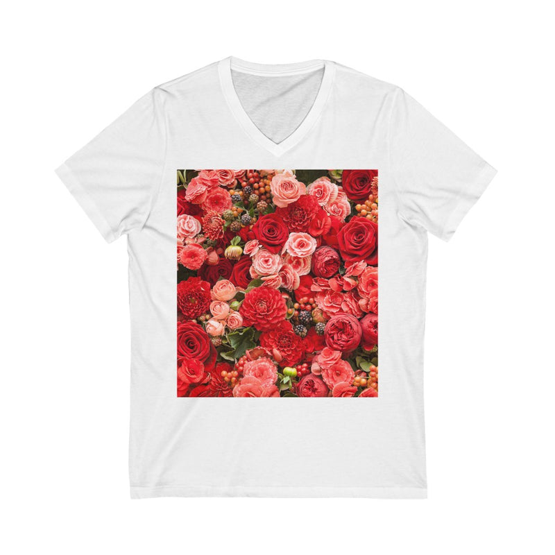 Aromatic Flowers Unisex V-Neck T-shirt