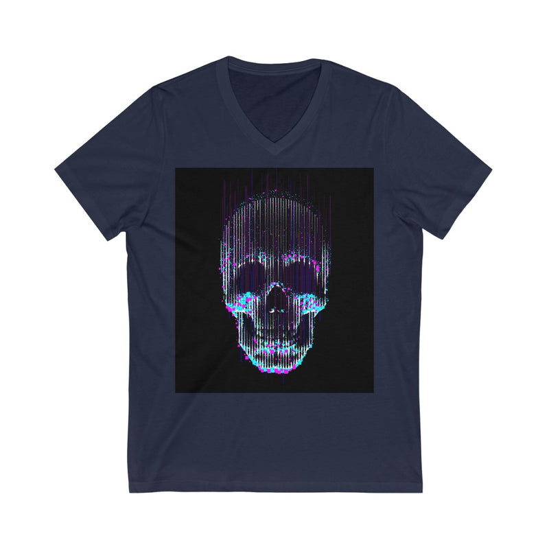Colorful Skull Unisex V-Neck T-shirt