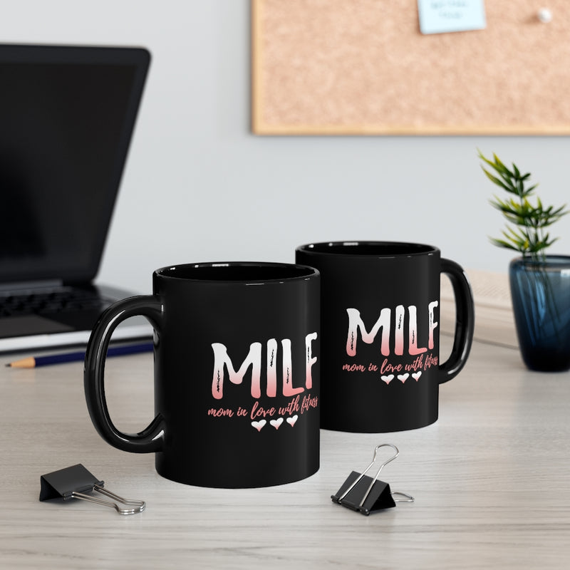 MILF 11oz Black Mug