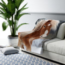 Pony Blanket, Sherpa Fleece Blanket, Free Shipping, Two Sizes, Throw Blanket, Extra Soft, Custom Photo, Very Warm, Horses