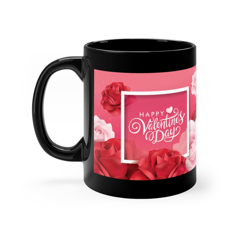 Happy Valentine's Day 11oz Black Mug