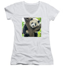 Panda in Tree - Women's V-Neck