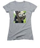 Panda in Tree - Women's V-Neck
