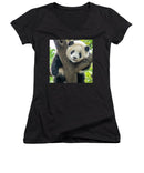 Panda in Tree - Women's V-Neck