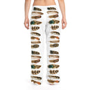 Boho Indian Feathers Pajama Pants, Free Shipping, Boho Lounge Pants, Boho Pajama Bottoms, Womens Boho Pajamas