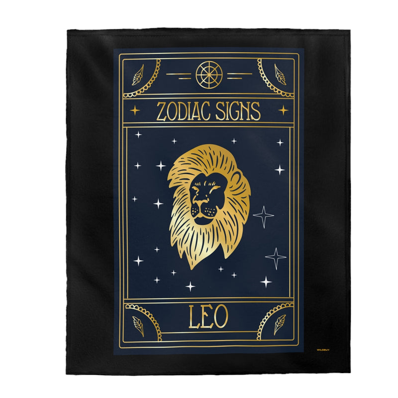 Leo Zodiac Blanket, Velveteen Plush Blanket, Free Shipping, Two Sizes, Throw Blanket, Extra Soft, Custom Photo, Astrology