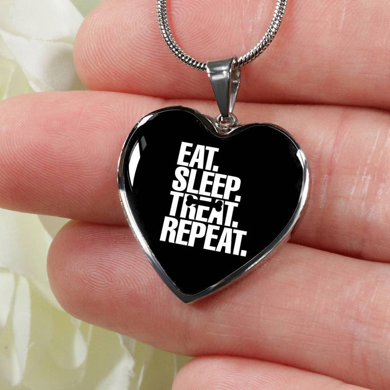 Eat Sleep Treat Repeat Necklace