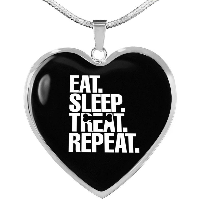 Eat Sleep Treat Repeat Necklace