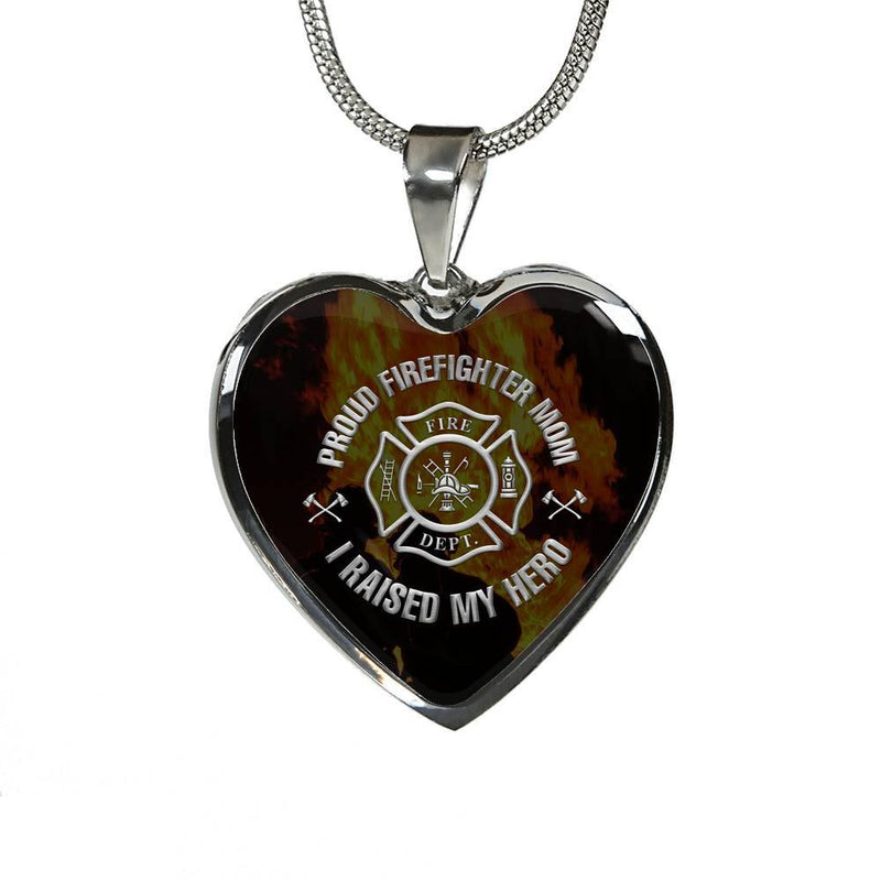 Proud Firefighter Mom Necklace