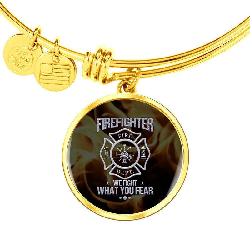 We Fight What You Fear Bangle Bracelet