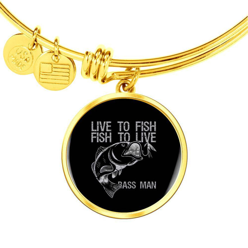 Live to Fish-Fish to Live Bangle Bracelet