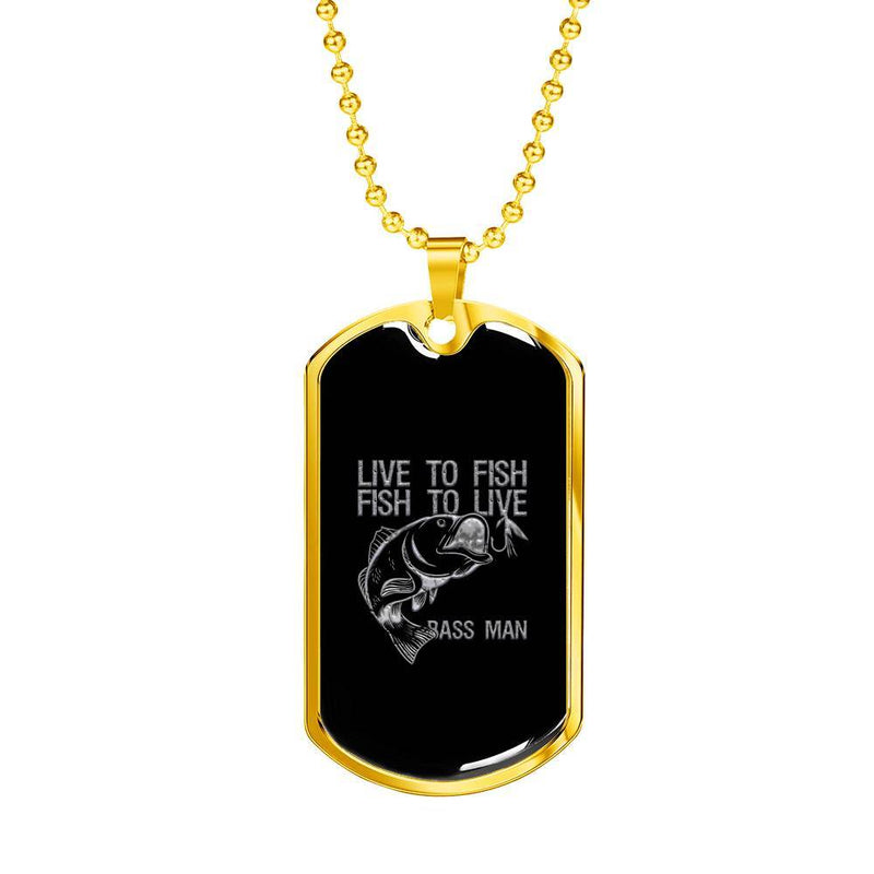 Live to Fish-Fish to Live Dog Tag