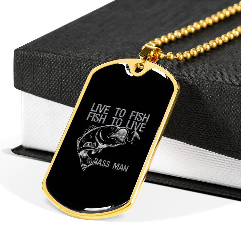 Live to Fish-Fish to Live Dog Tag