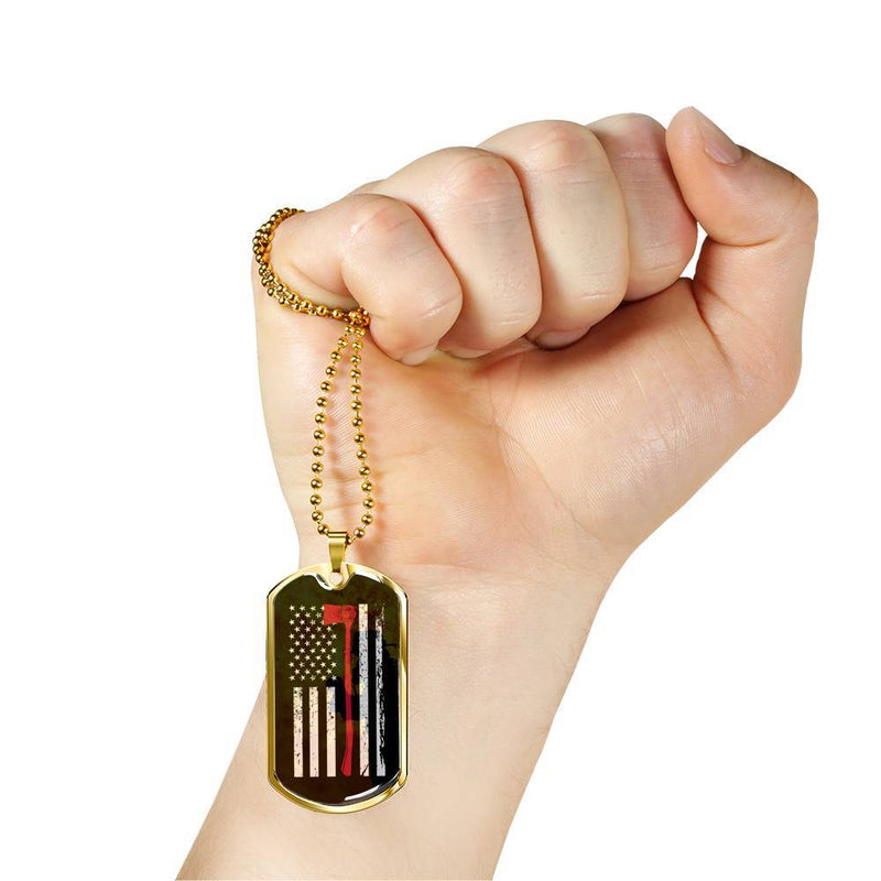 Thin Red Line Dog Tag