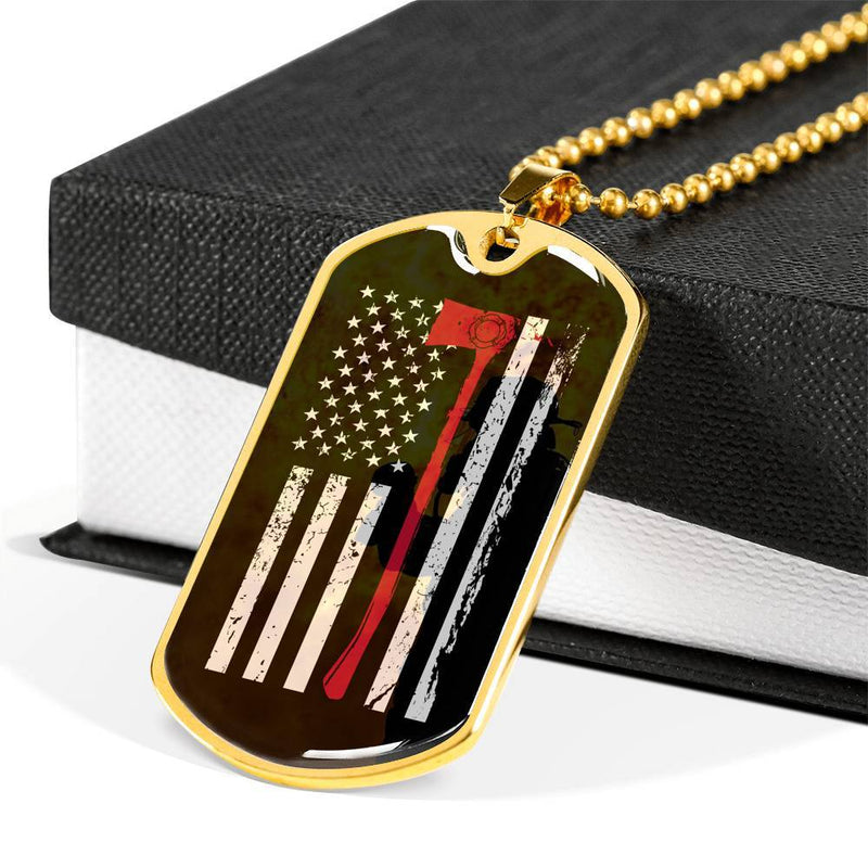 Thin Red Line Dog Tag