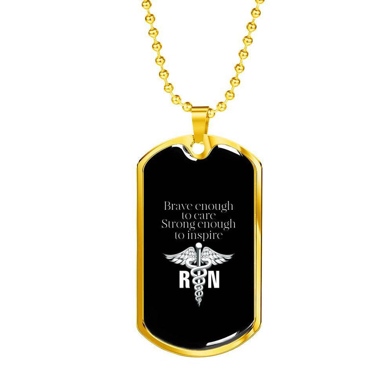 Brave Enough To Care Dog Tag