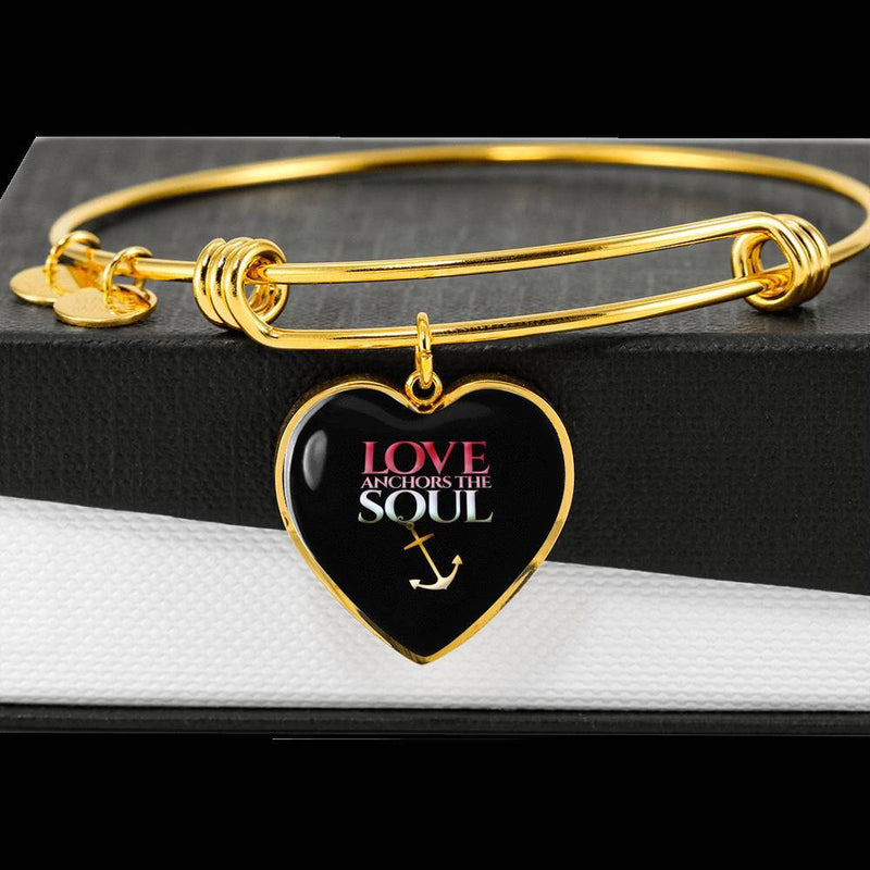 Love Anchors The Soul Bangle Bracelet