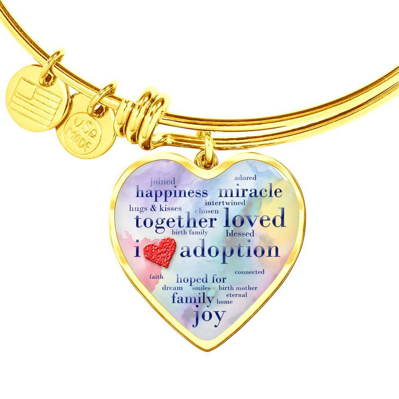 I Love Adoption Bangle Bracelet