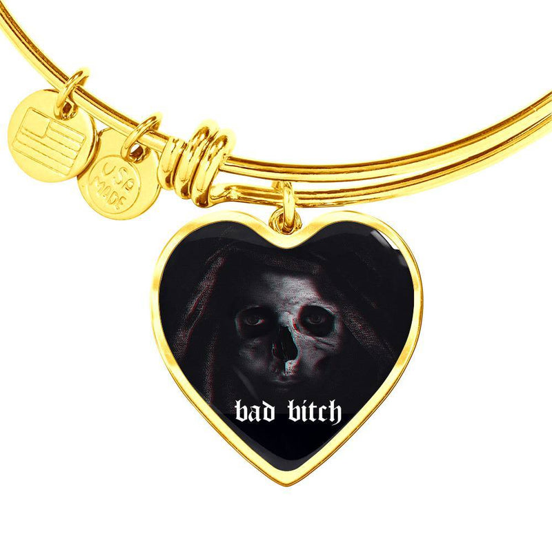 Bad Bitch Heart Bangle Bracelet