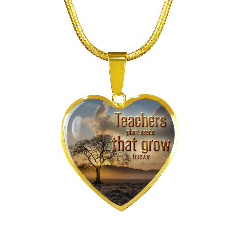 Teachers Plant Seeds Gold Necklace