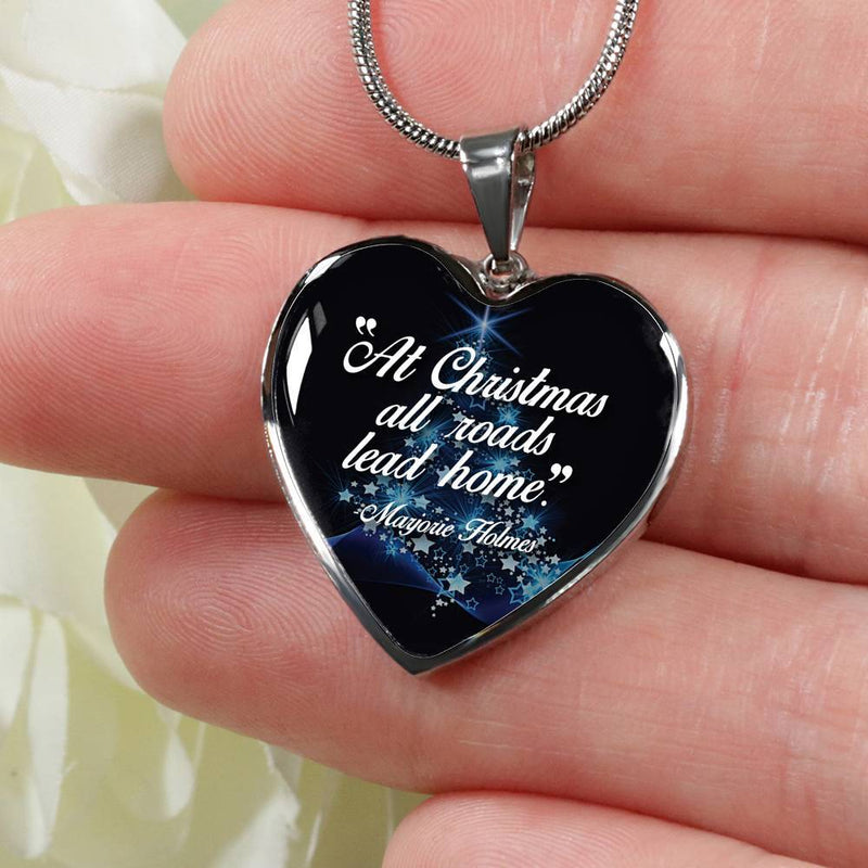 At Christmas, All Roads Lead Home Necklace