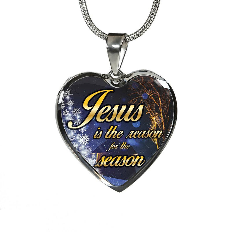 Jesus Is The Reason Heart Necklace - Silver Necklace