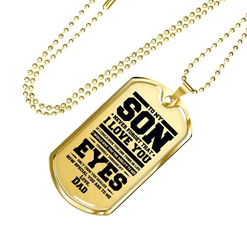 Son, I Love You - Gold Dog Tag
