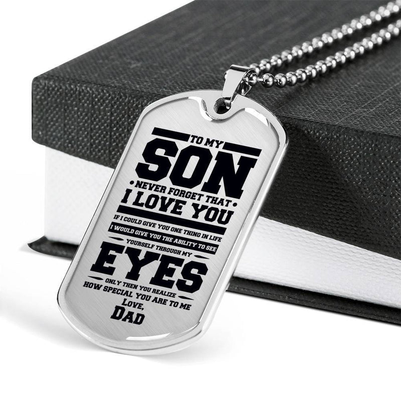 Son, I Love You - Stainless Dog Tag
