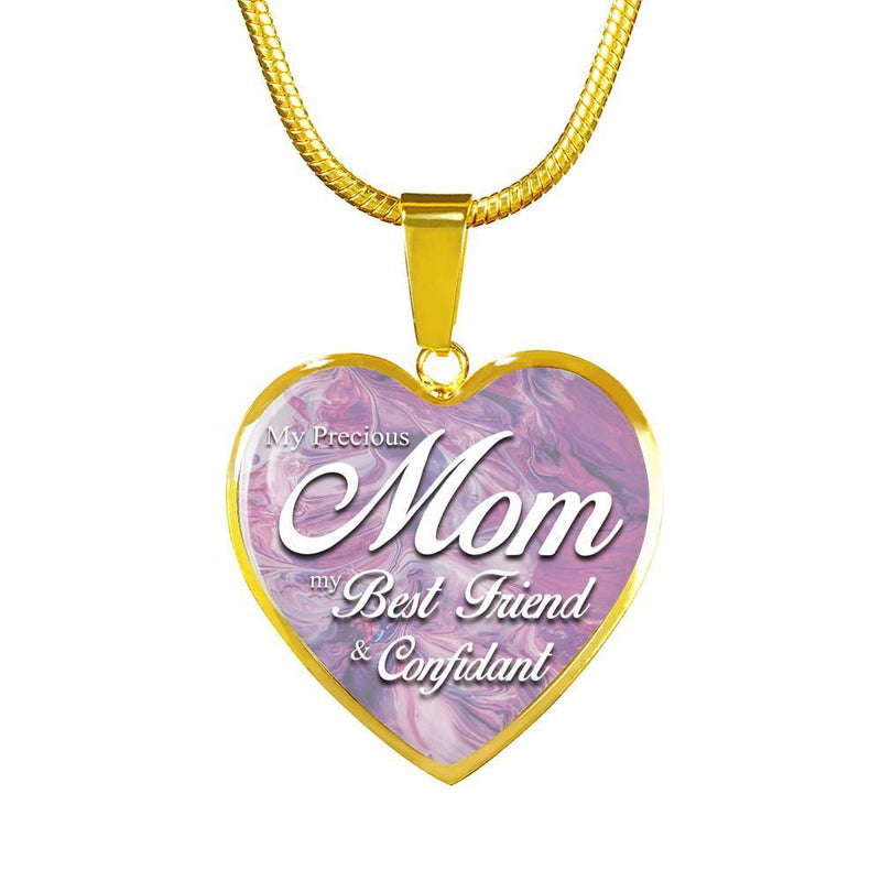 My Precious Mom - Gold Heart Necklace
