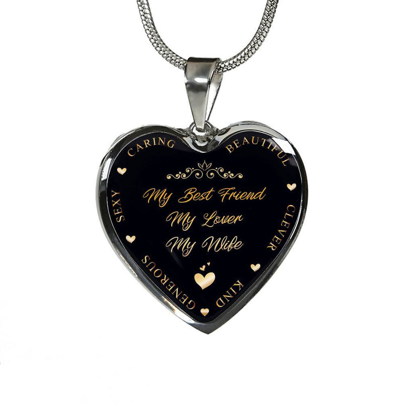 Best Friend, Lover, Wife - Stainless Necklace